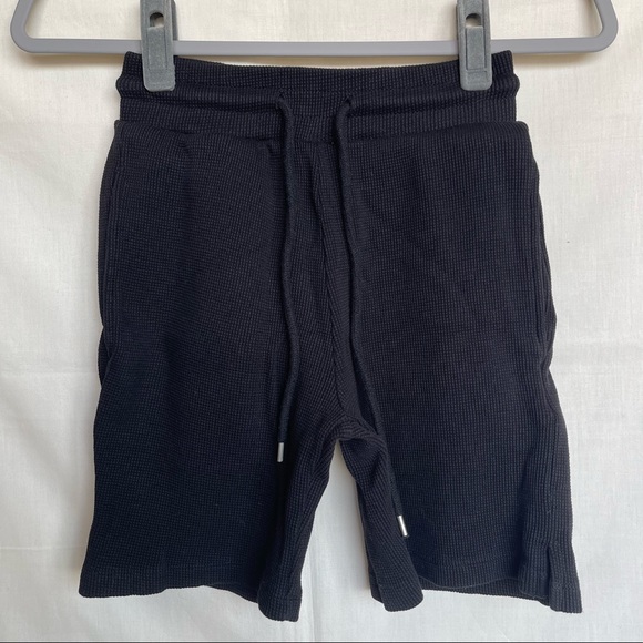 Black Waffle Knit Shorts - Picture 10 of 17